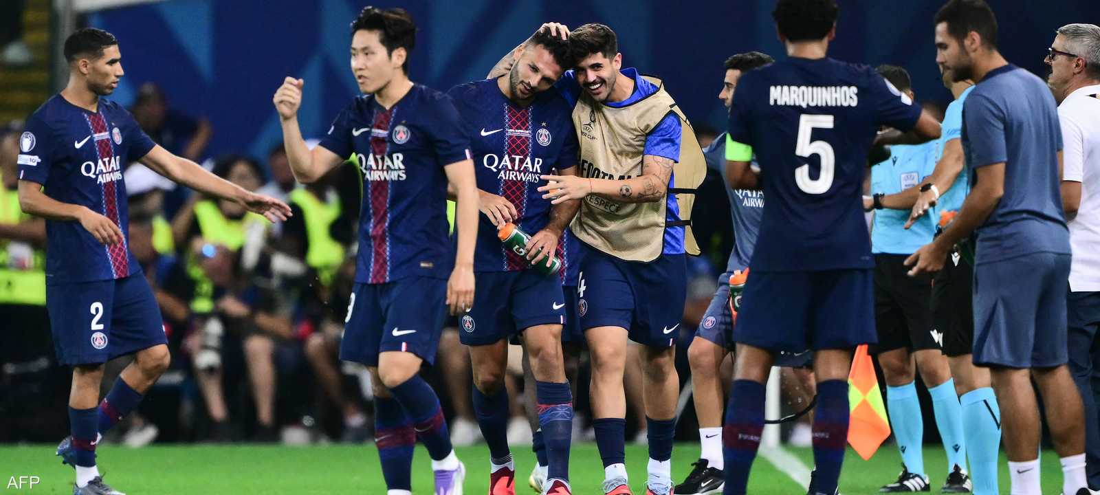 من المباراة بين الفريقين