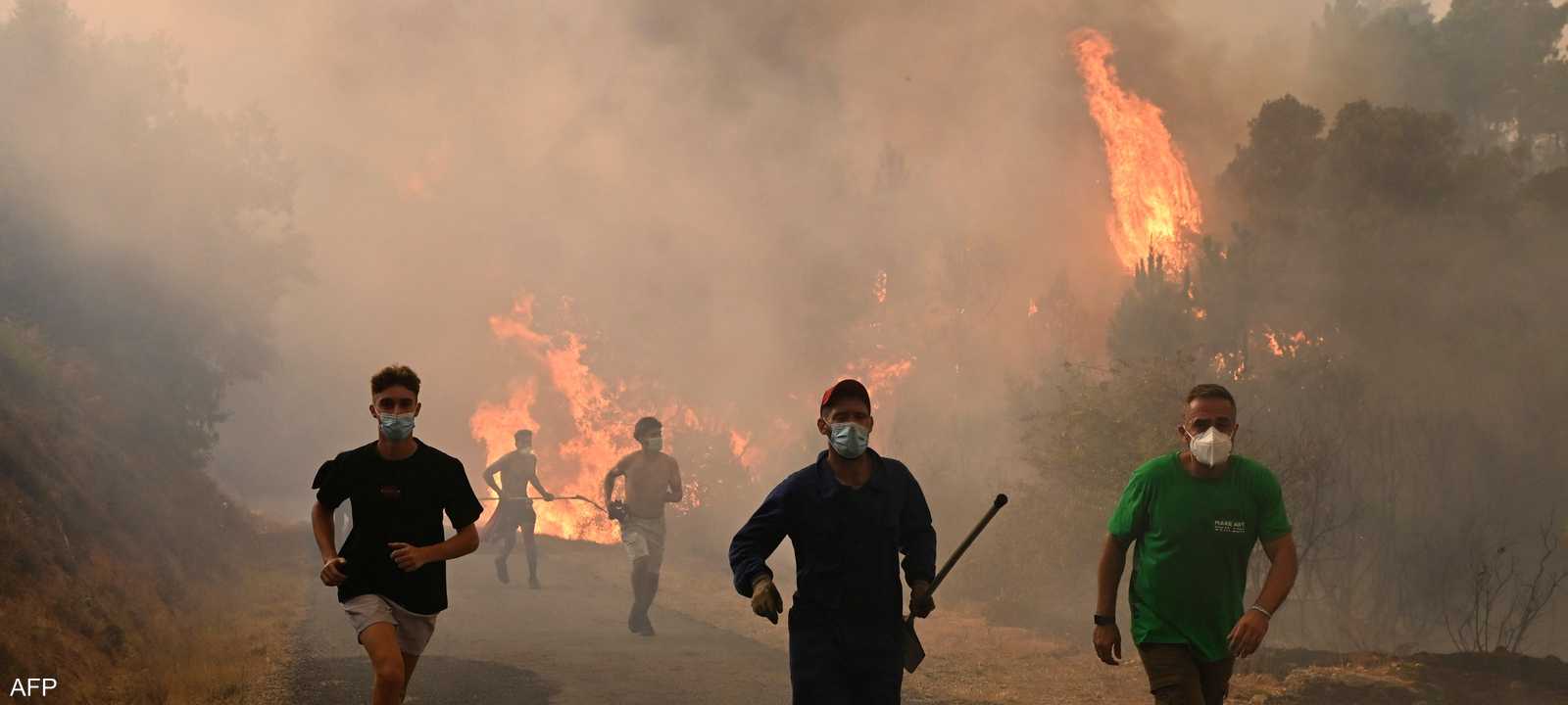 حريق غابات كبير في إسبانيا