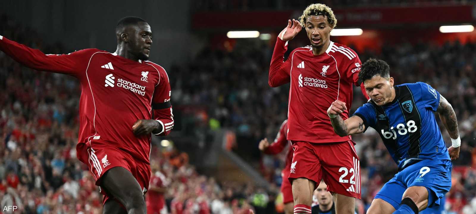 جانب من لقاء ليفربول وبورنموث