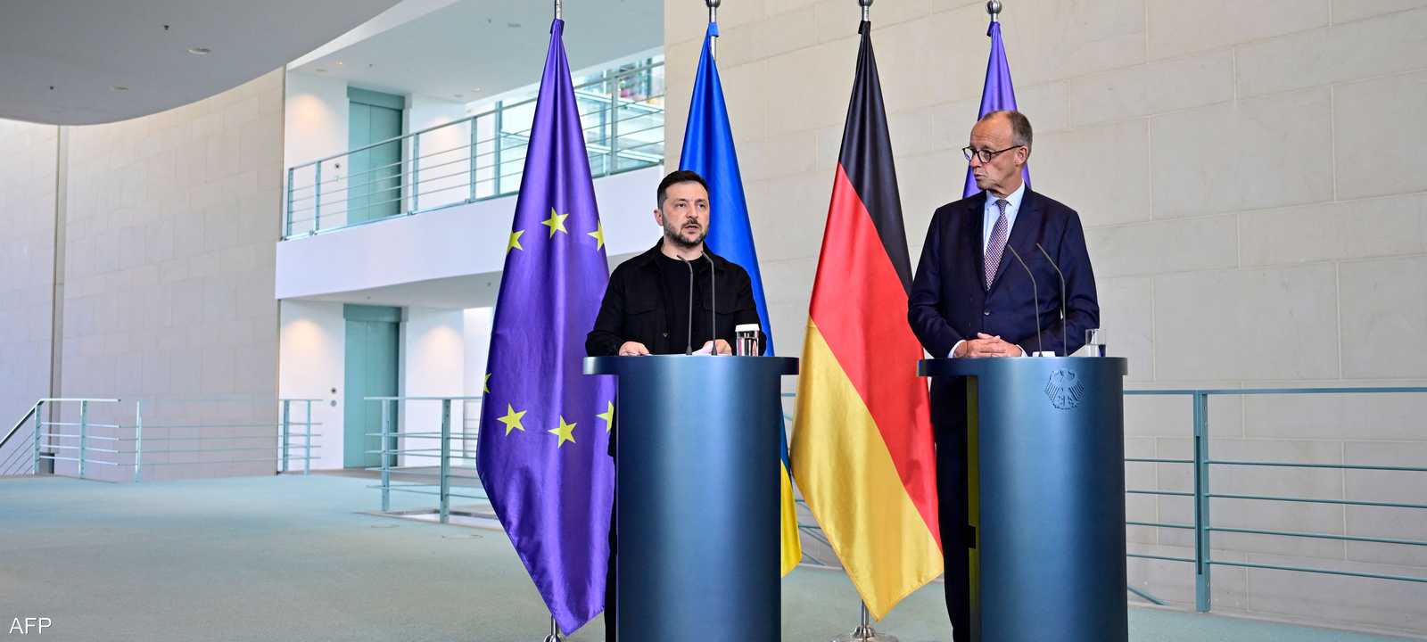 المستشار الألماني والرئيس الأوكراني (أرشيفية)