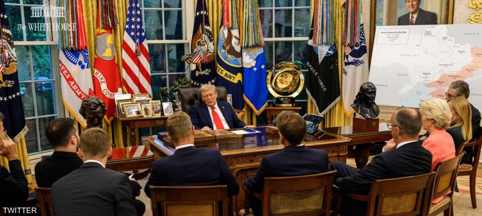 صورة تظهر خريطة السيطرة في أوكرانيا وفقا للبيت الأبيض