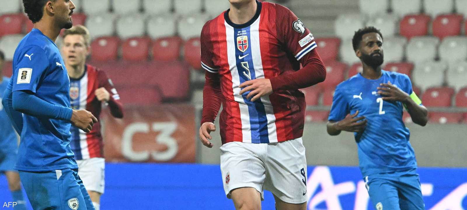 جانب من اللقاء السابق بين النرويج وإسرائيل