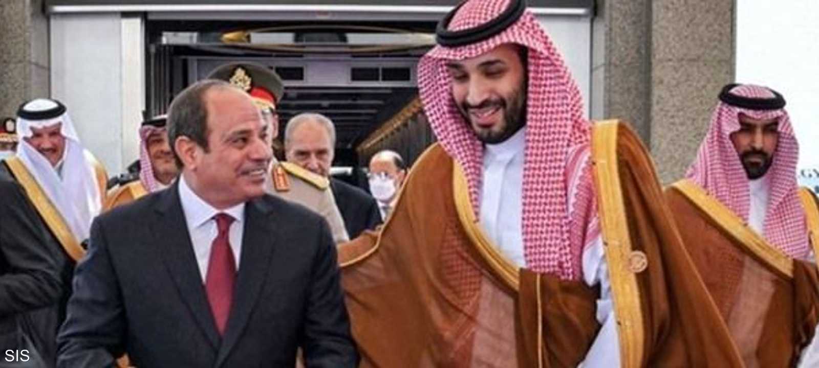 محمد بن سلمان لدى استقباله السيسي في نيوم