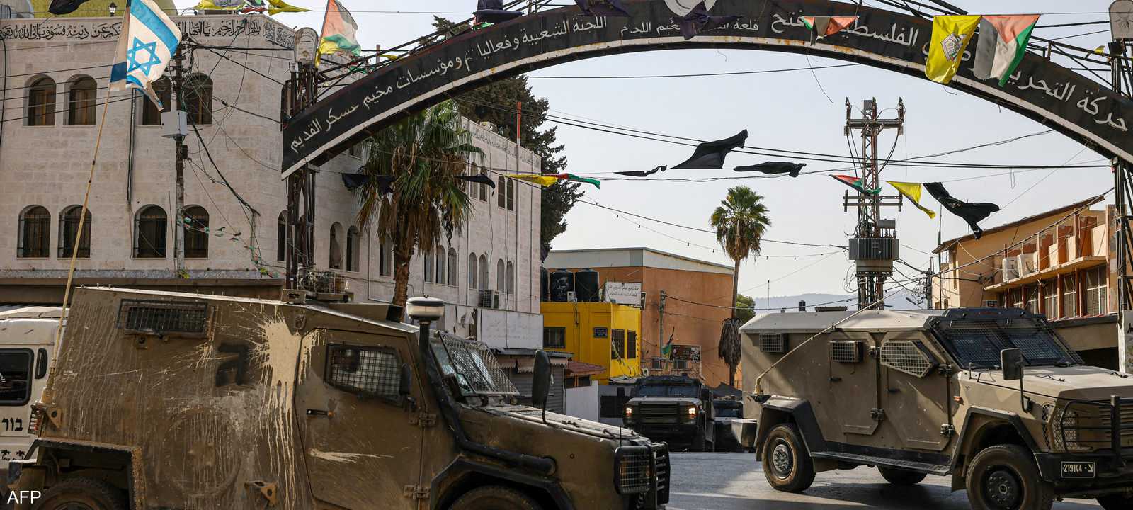 عربات عسكرية إسرائيلية في نابلس بالضفة الغربية_أرشيف