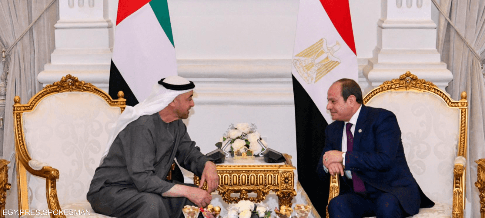 السيسي يستقبل محمد بن زايد في العلمين