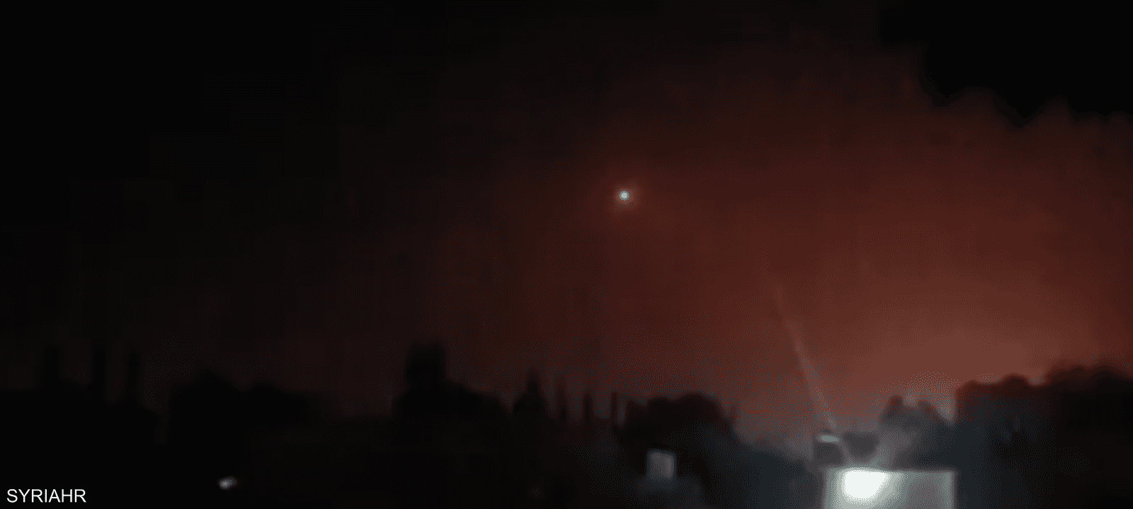 جانب من الغارات على مواقع في ريف دمشق