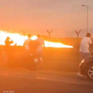 الطائرة سقطت واحترقت