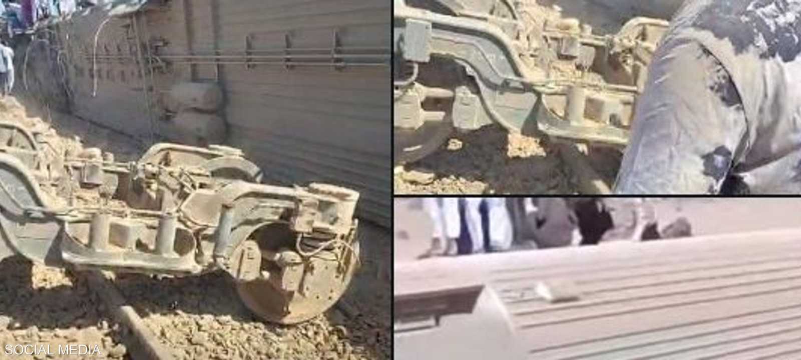 القطار انقلب بعد خروجه عن المسار