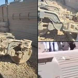 القطار انقلب بعد خروجه عن المسار