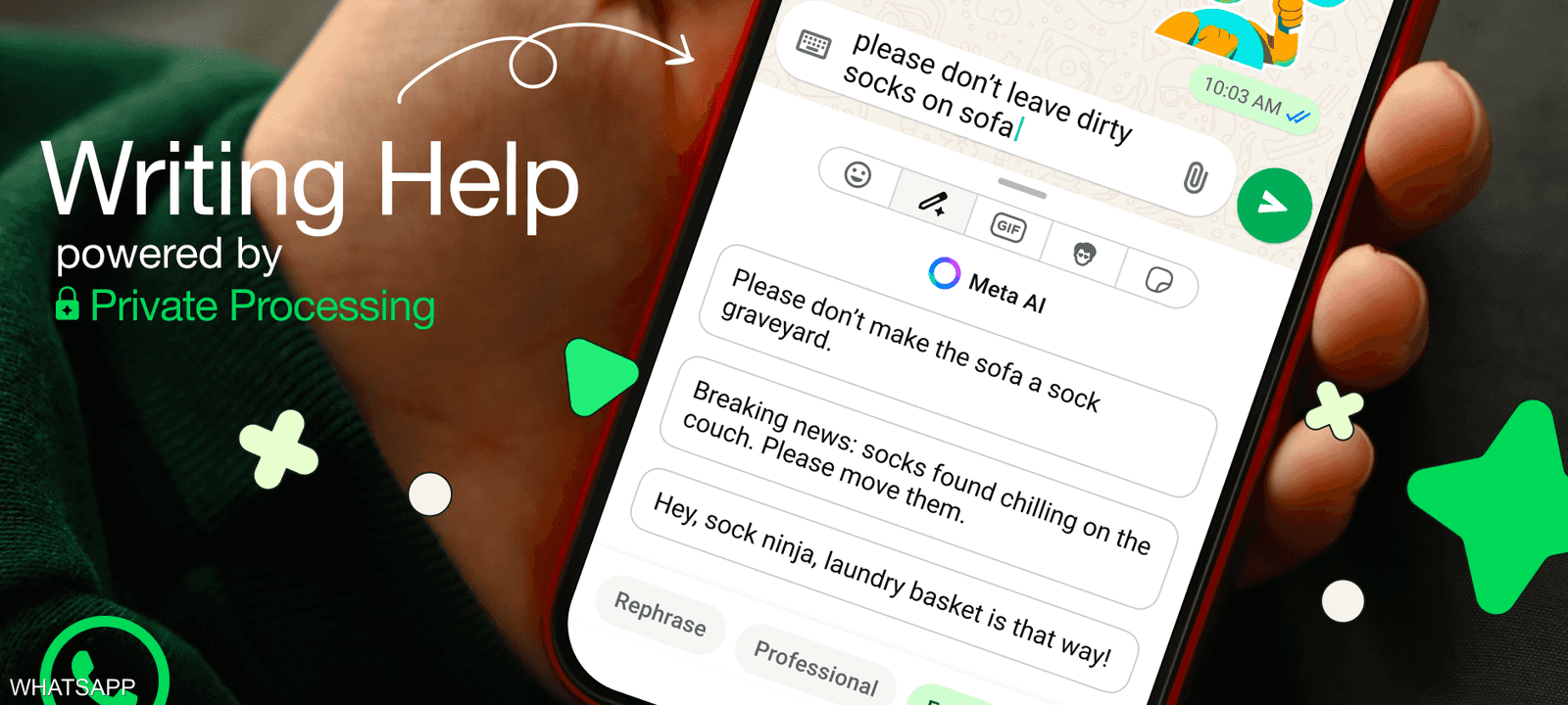 واتساب اضاف خاصية مساعدة الكتابة بالذكاء الاصطناعي