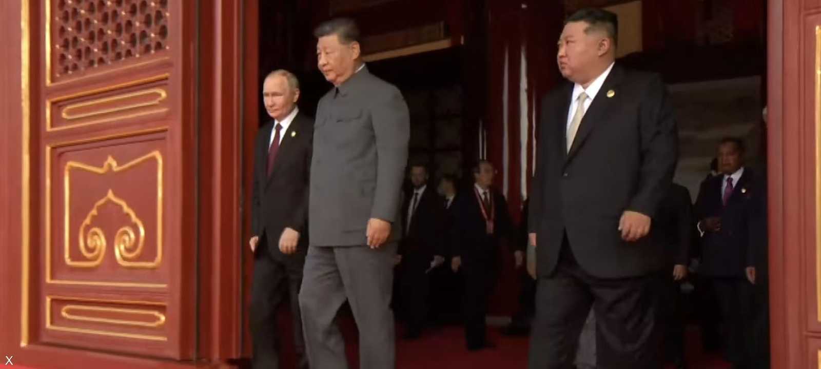 التلفزيون الصيني نشر لحظة وصول بوتين وكيم