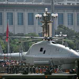 مروحية مسيرة شوهدت في العرض العسكري الصيني