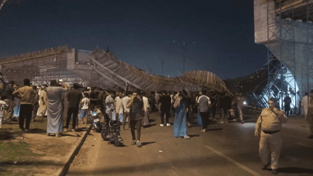فيديو.. سقوط جسر في كربلاء يخلف عددا من الضحايا