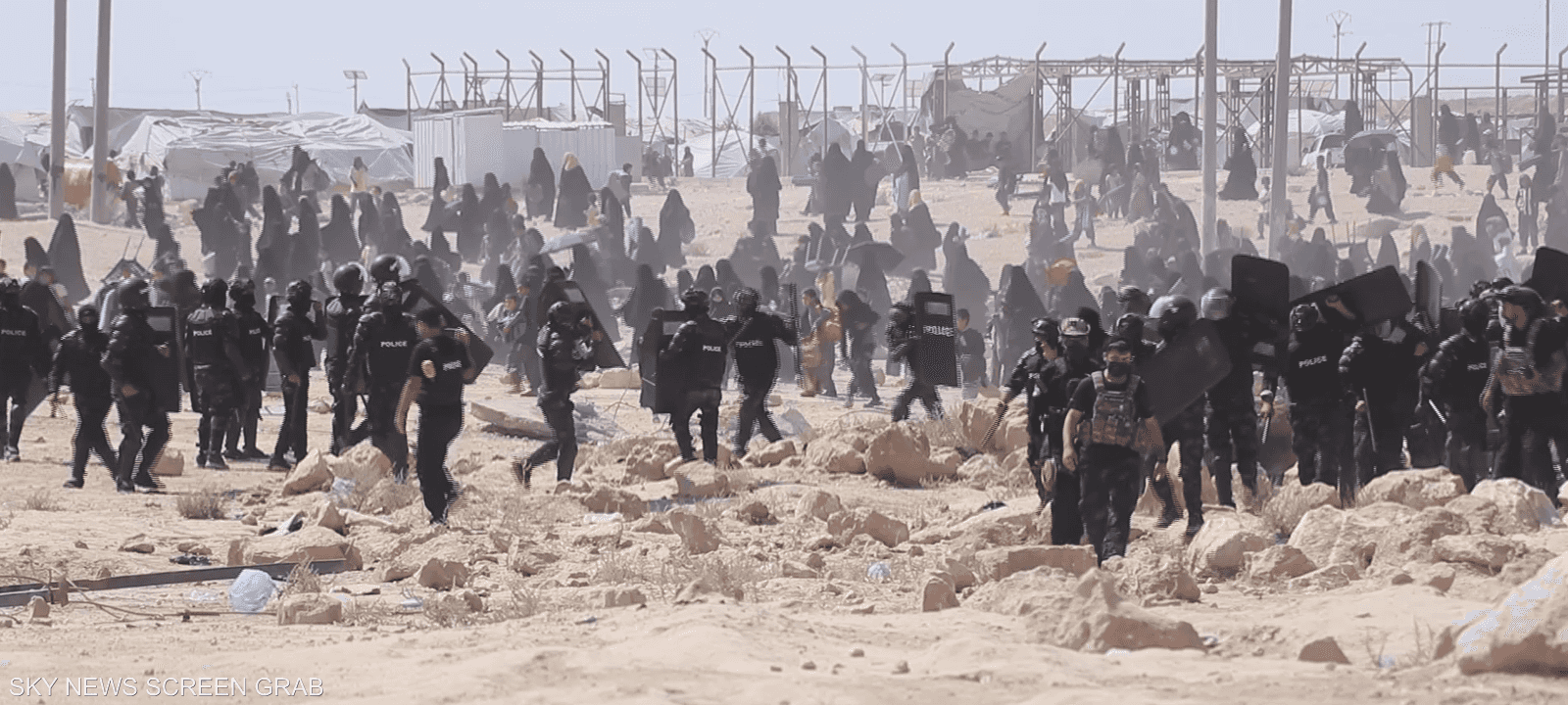 حملة أمنية سابقة في مخيم الهول