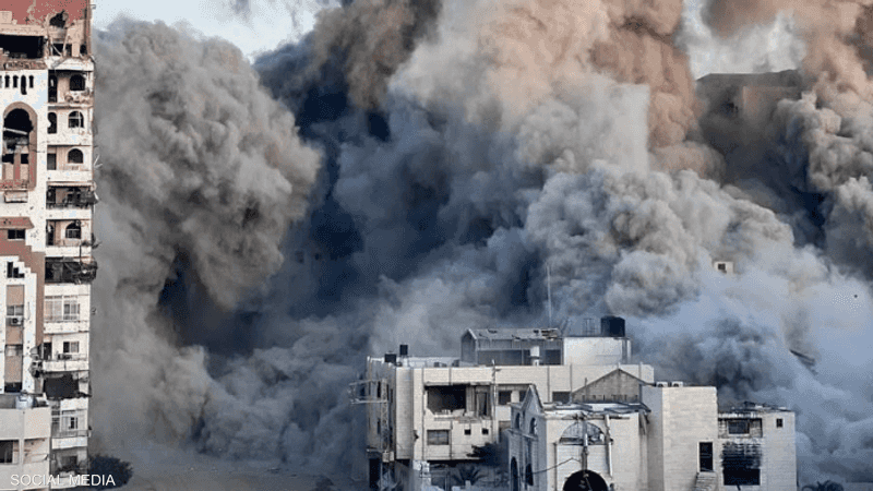 إسرائيل تقصف برجا جديدا في مدينة غزة | سكاي نيوز عربية