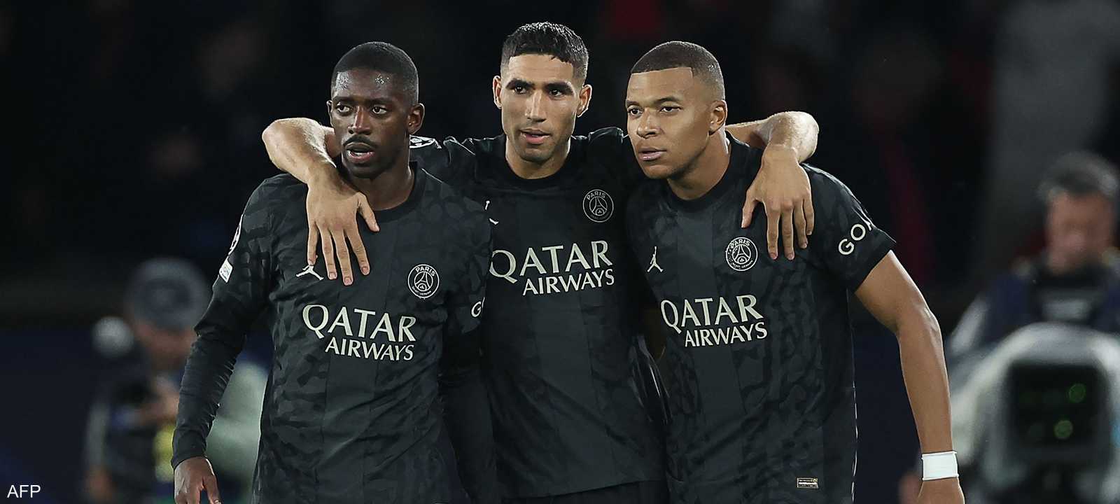 صورة أرشيفية تجمع مبابي وحكيمي وديبميلي