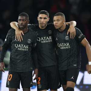 صورة أرشيفية تجمع مبابي وحكيمي وديبميلي