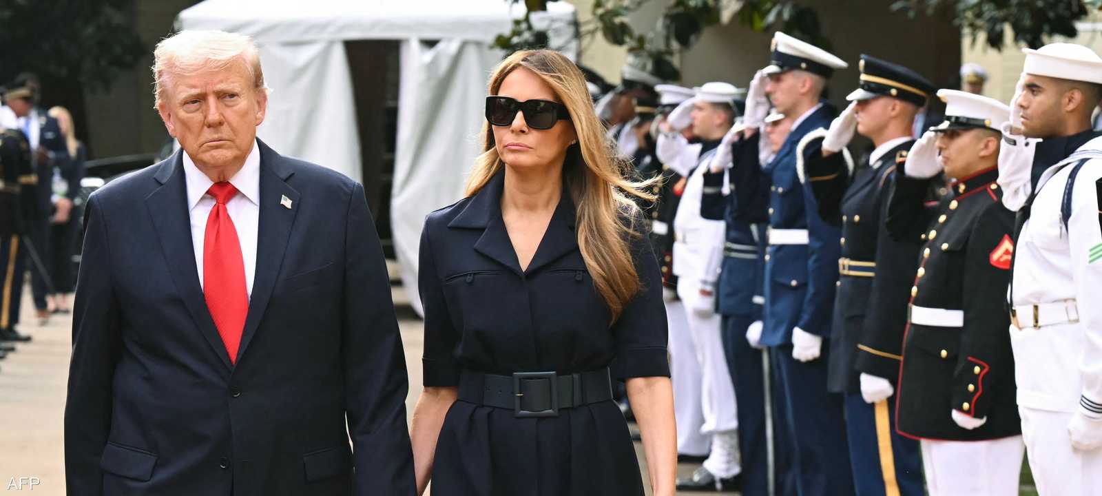 الرئيس الأميركي دونالد ترامب وزوجته