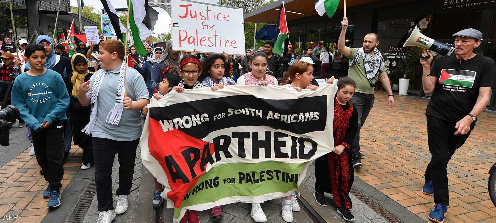 من احتجاجات سابقة مؤيدة لفلسطين في نيوزيلندا