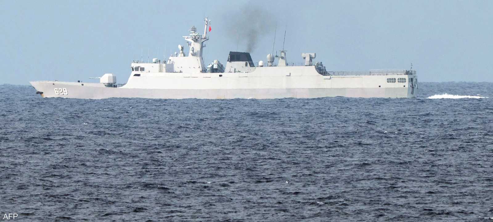 سفينة حربية صينية في بحر الصين الجنوبي_أرشيف