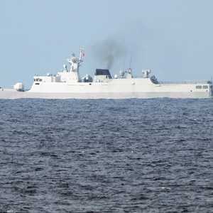 سفينة حربية صينية في بحر الصين الجنوبي_أرشيف