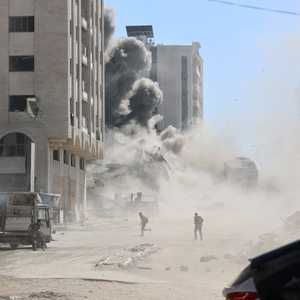 من آثار القصف الإسرائيلي على مدينة غزة