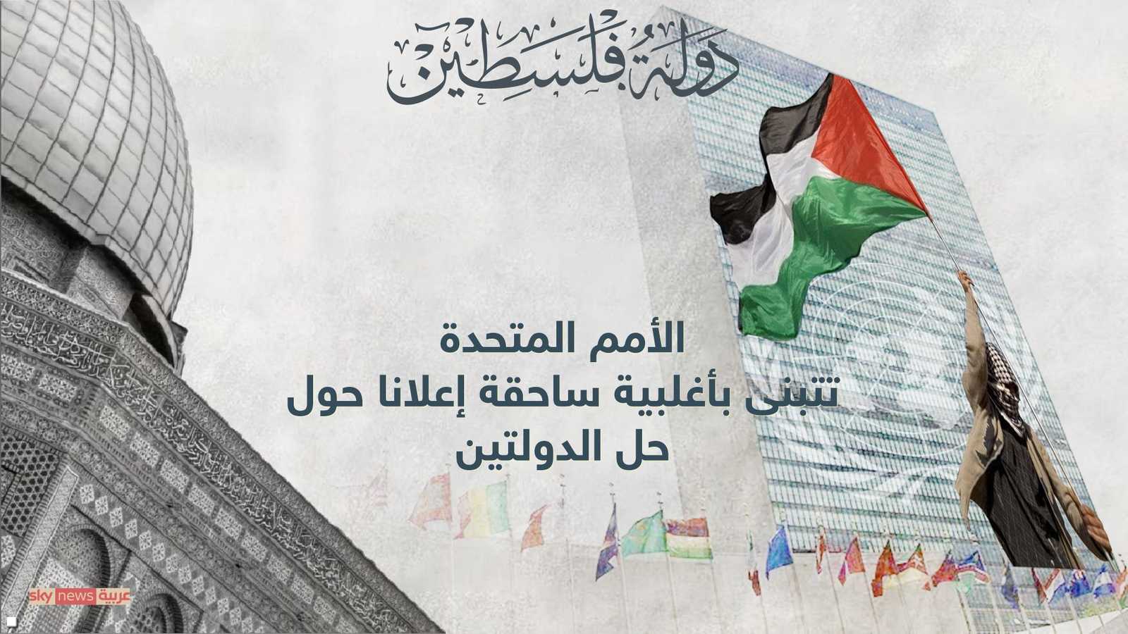 المشروع يؤيد إعلان نيويورك بشأن حل الدولتين