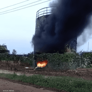 تم استهداف مستودعات وقود