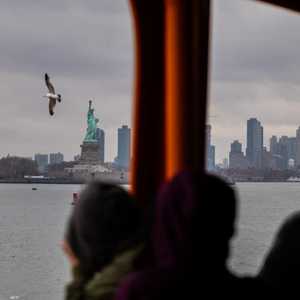 أرشيفية تظهر مدينة نيويورك الأميركية وتمثال الحرية