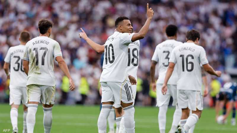 ميليتاو ومبابي يقودان ريال مدريد للفوز على إسبانيول