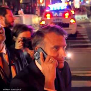 ماكرون عالق في شوارع نيويورك بسبب موكب ترامب