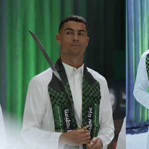 رونالدو يرقص العرضة احتفالا باليوم الوطني السعودي