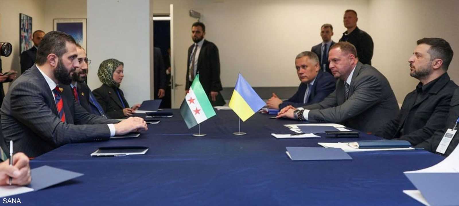 الشرع التقى زيلينسكي في الولايات المتحدة