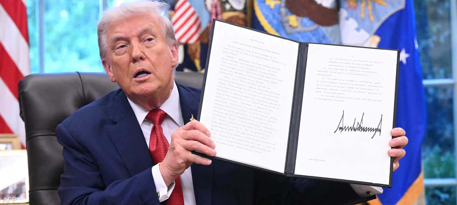 ترامب يوقع أمرا تنفيذيا خاصا بتيك توك