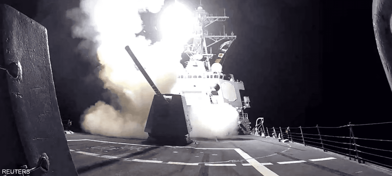 لحظة إطلاق صاروخ توماهوك