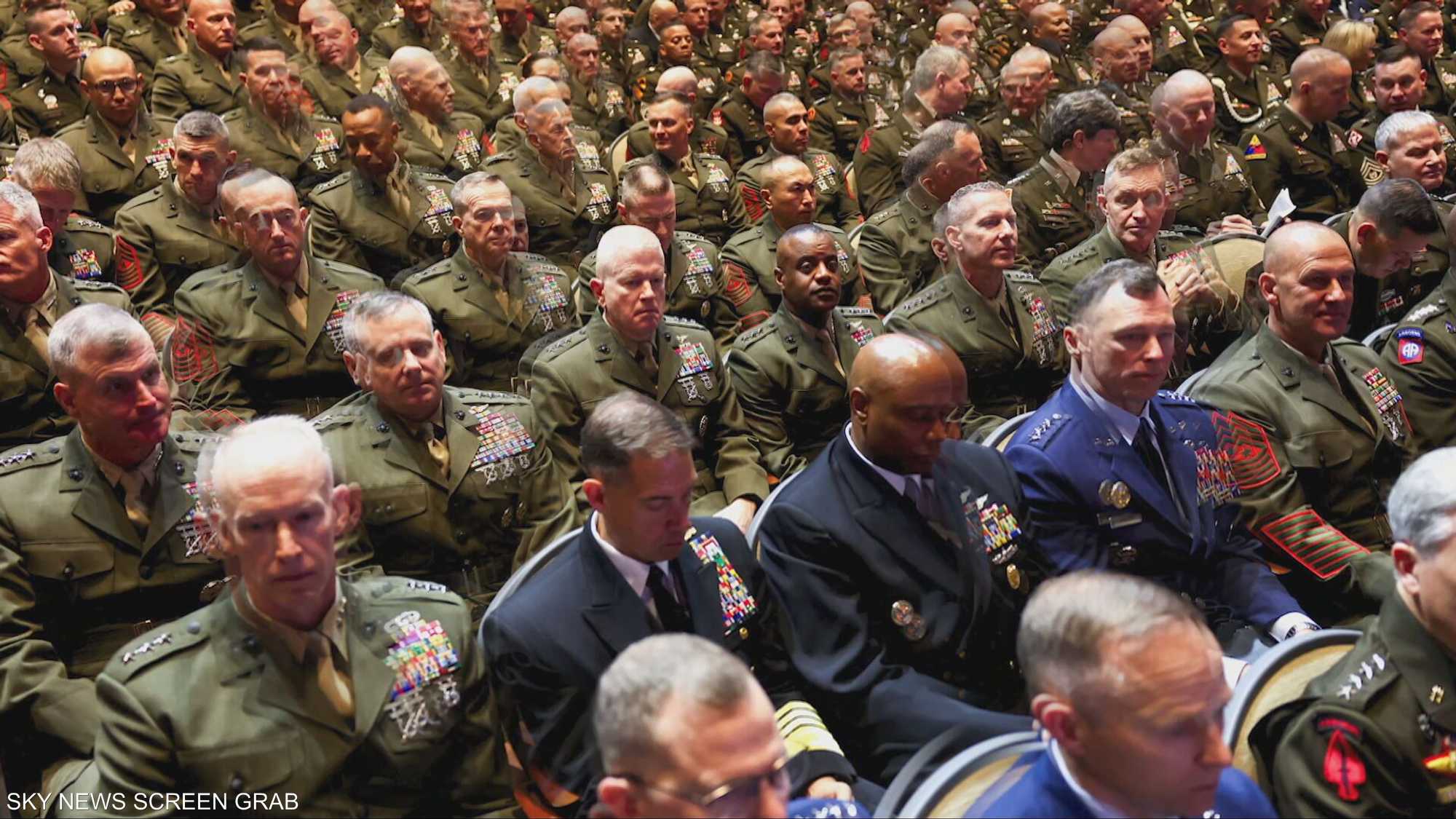 ترامب شارك في اجتماع نادر لقادة عسكريين أميركيين