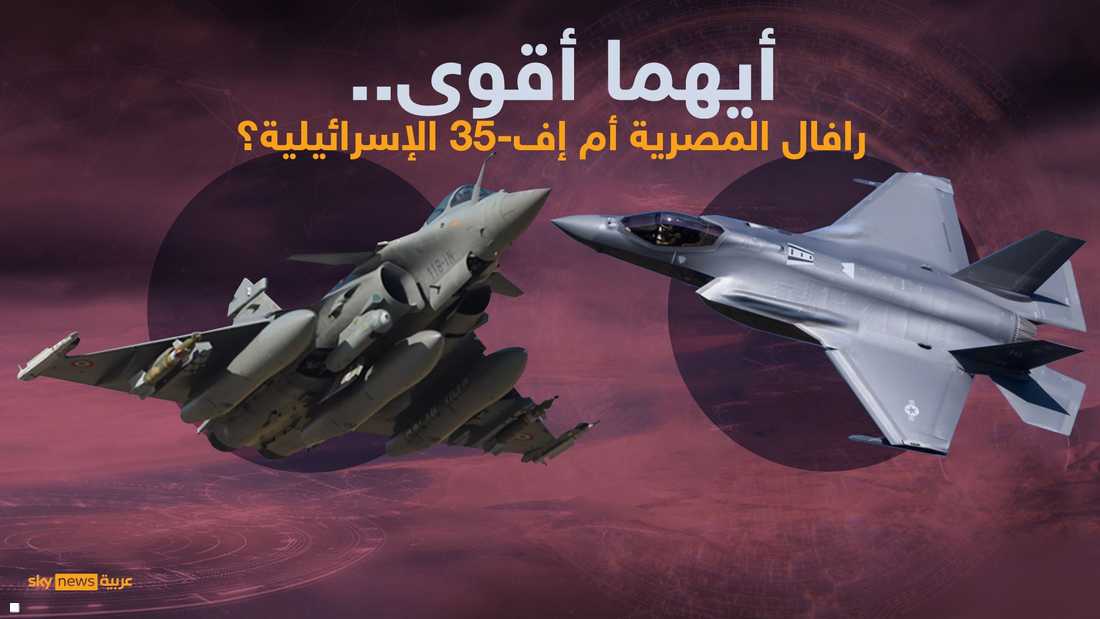 إنفوغرافيك
مقارنة.. أيهما أقوى رافال المصرية أم إف-35 الإسرائيلية؟