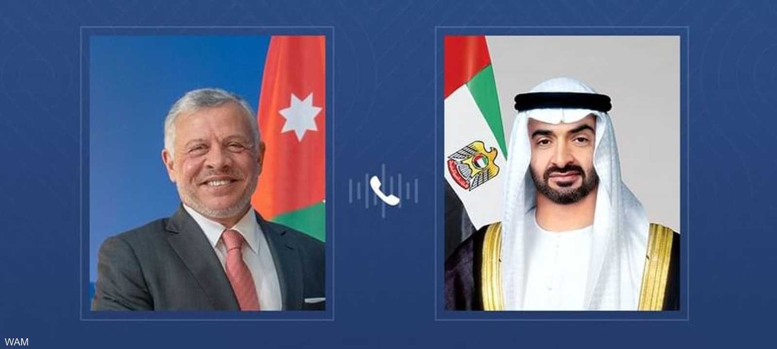 رئيس الإمارات بحث مع ملك الأردن التطورات الإقليمية