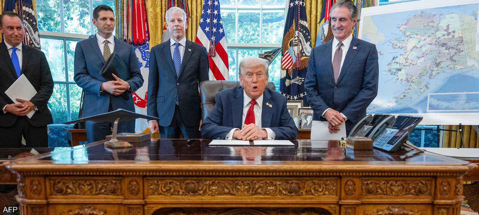 الرئيس الأميركي دونالد ترامب في المكتب البيضاوي