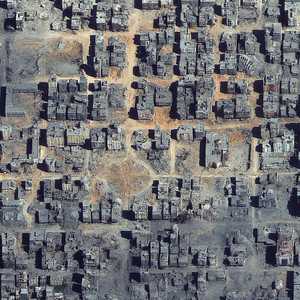 صورة جوية تبين حجم الدمار في مدينة غزة