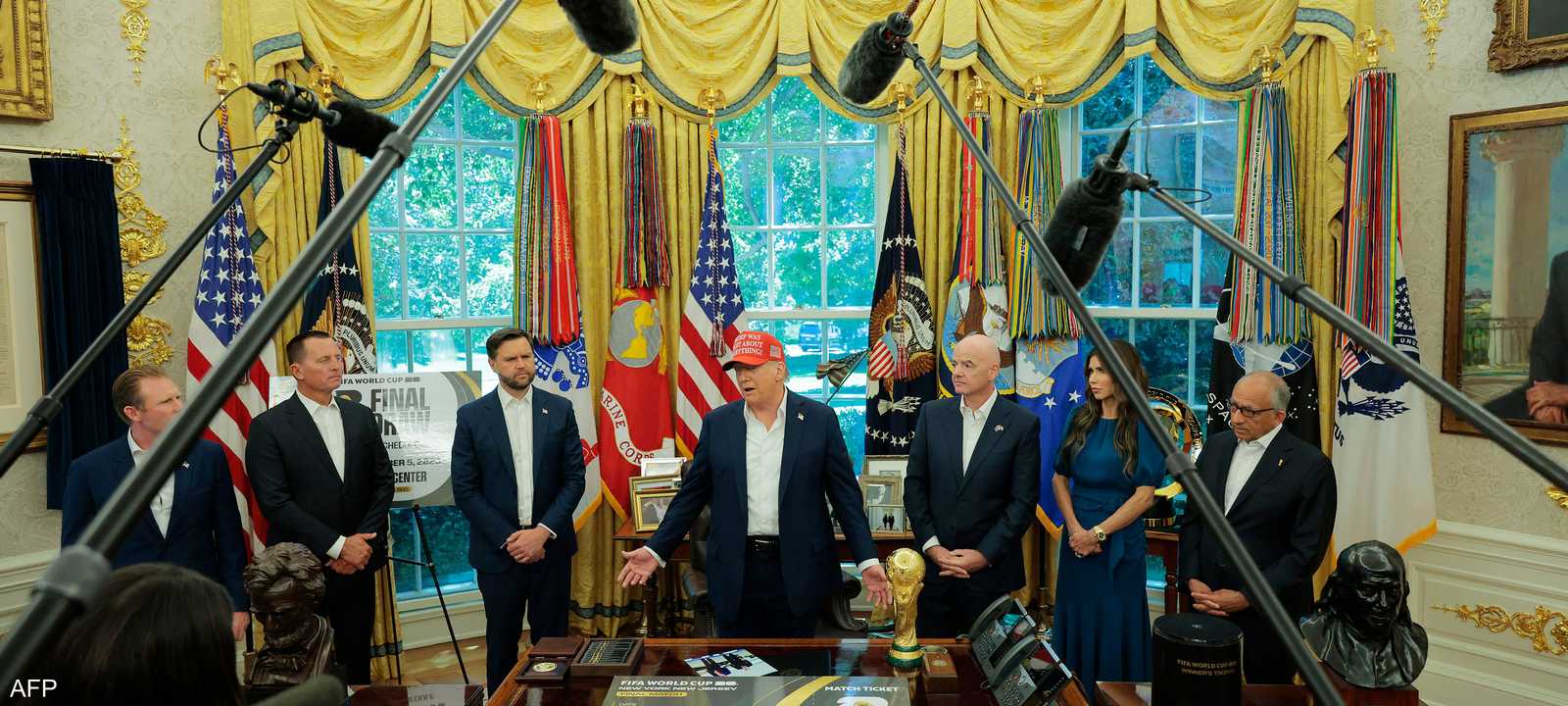 ربط البعض حضور إنفانتينو القمة بعلاقته القوية مع ترامب