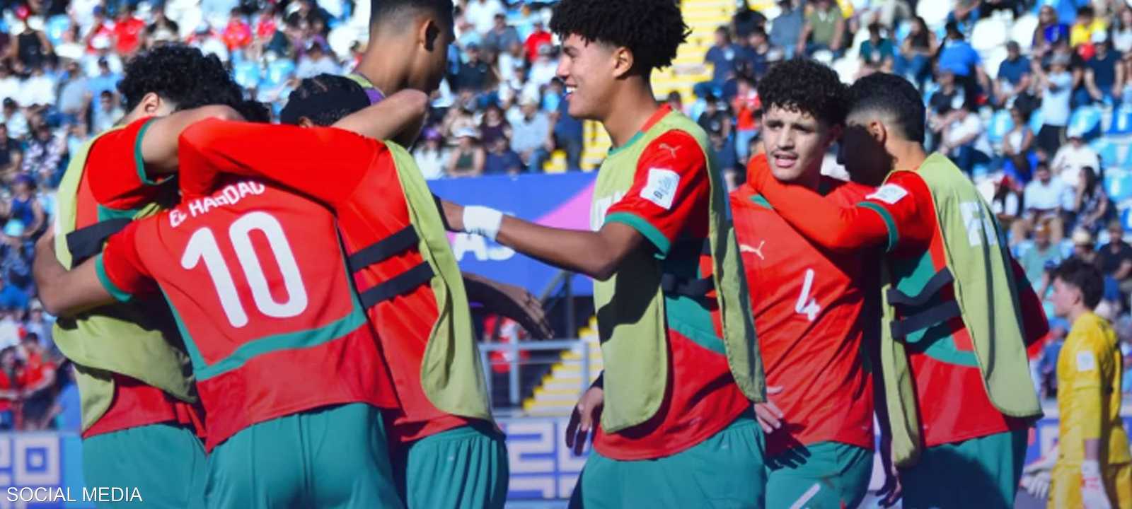فرحة المنتخب المغربي بالفوز