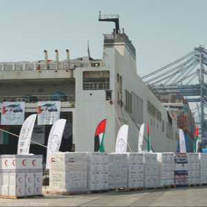 الإمارات ترسل السفينة العاشرة لدعم غزة ضمن "الفارس الشهم 3"