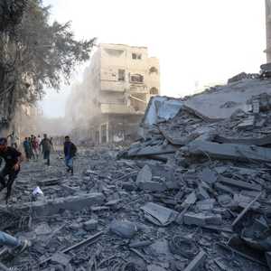 لحظة قصف إسرائيلي