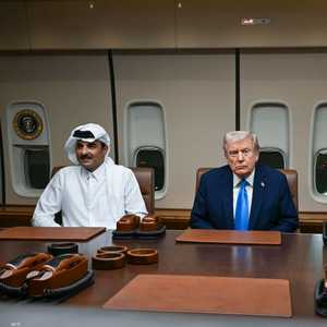 الرئيس الأميركي خلال لقائه أمير قطر