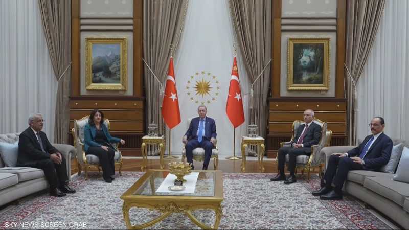 لقاء جديد بين أردوغان وحزب الديمقراطية ومساواة الشعوب