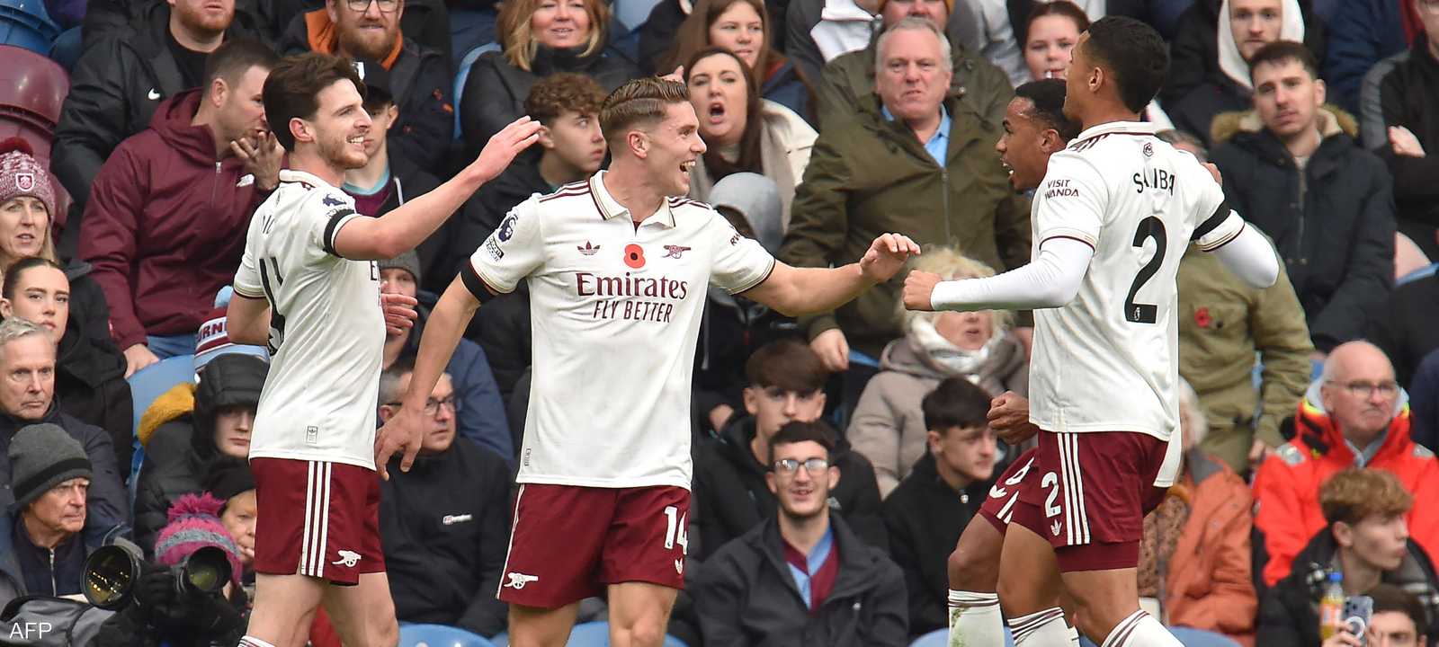 فرحة لاعبي أرسنال