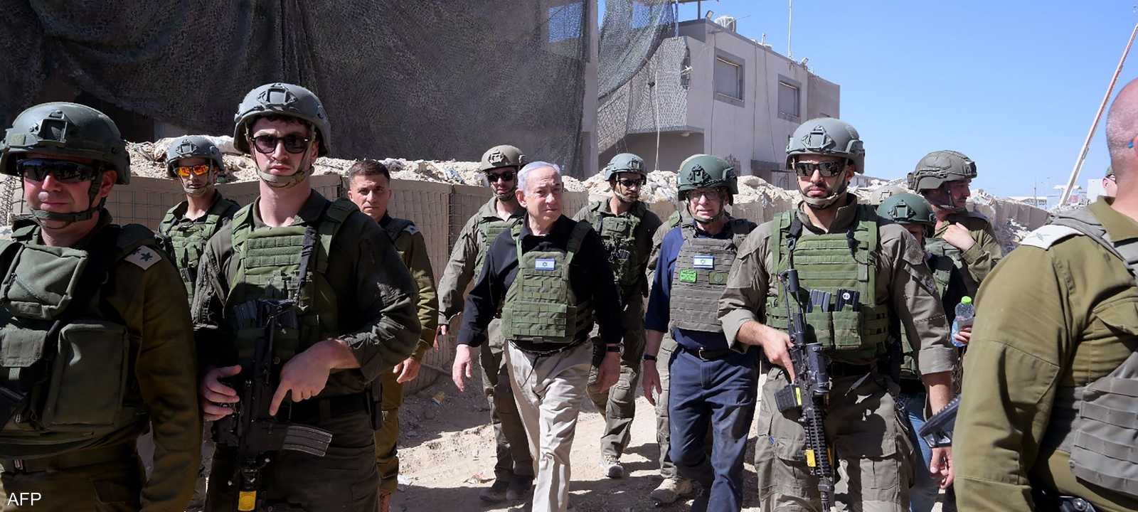 نتنياهو في جولة سابقة داخل قطاع غزة