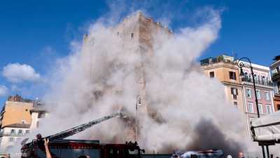 فيديو.. انهيار مبنى أثري أثناء ترميمه ومقتل عامل