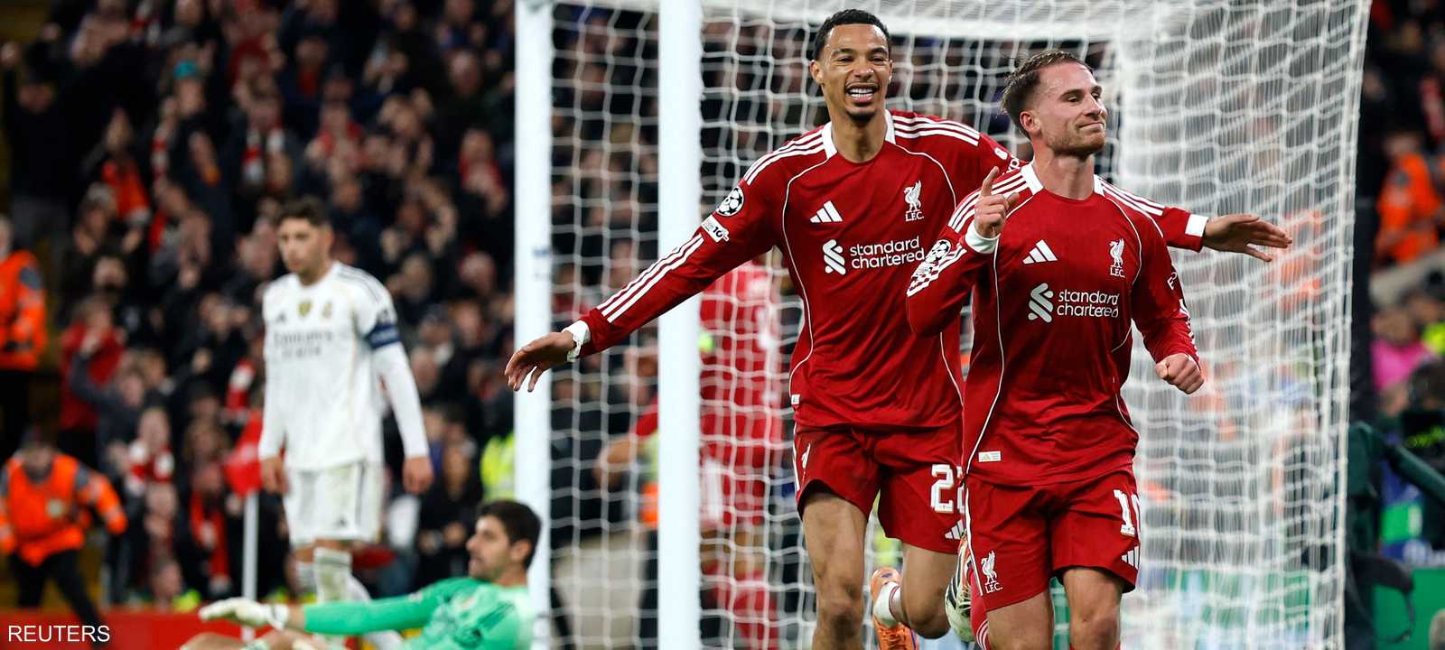 من مباراة ليفربول وريال مدريد